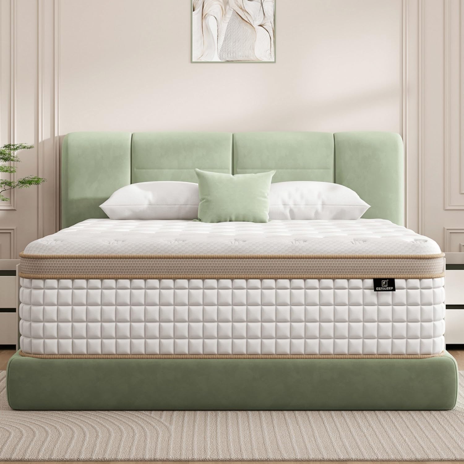 King Mattress, [Enhanced] 14 Inch King Size Hybrid Mattress in a Box with Gel Me
