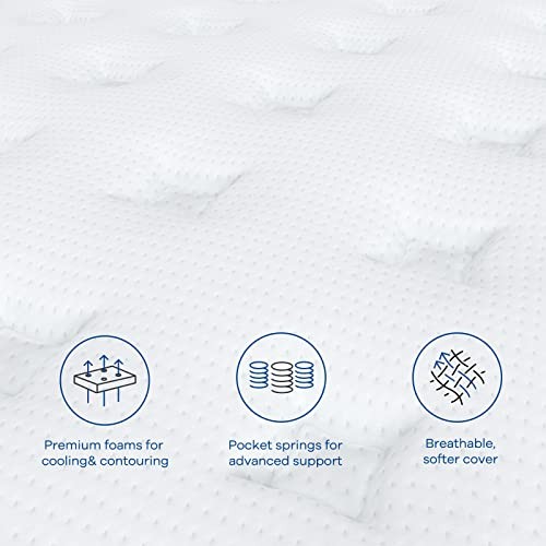 12 Inch Size Mattress, Hybrid Mattress in a Box, 3 Twin 12 Inch Medium Firm