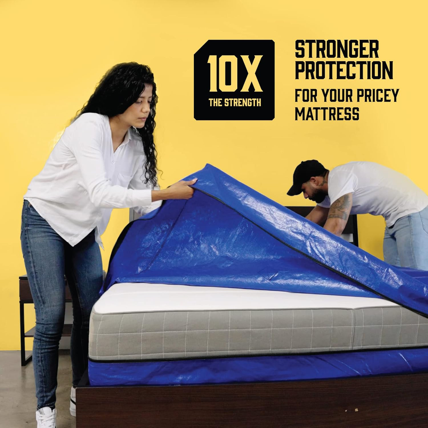 Mattress Bags for Moving with 8 Handles – Full Size – Extra-Thick Mattress Bag