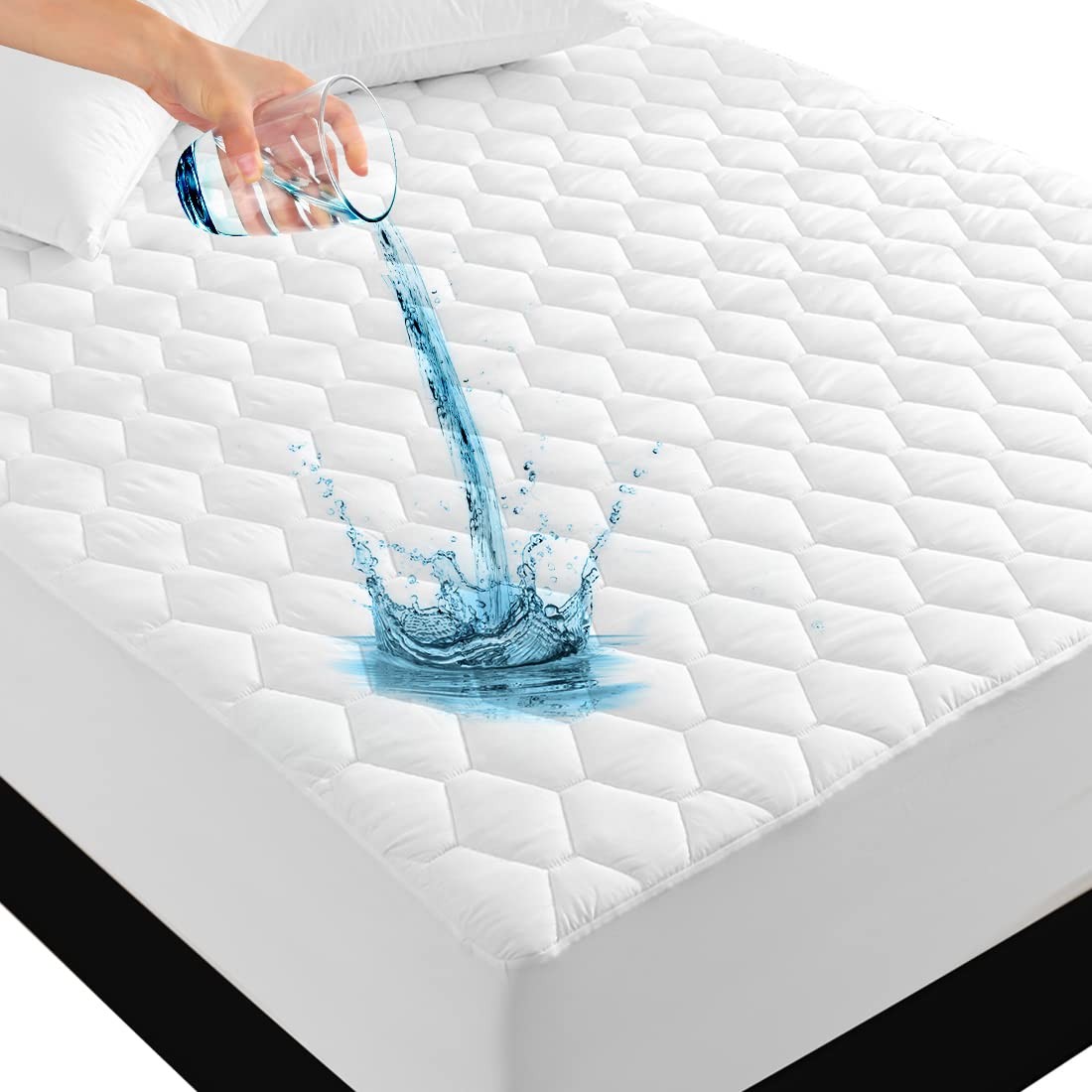 UNILIBRA Queen Mattress Protector Waterproof, Deep Pocket Queen, White