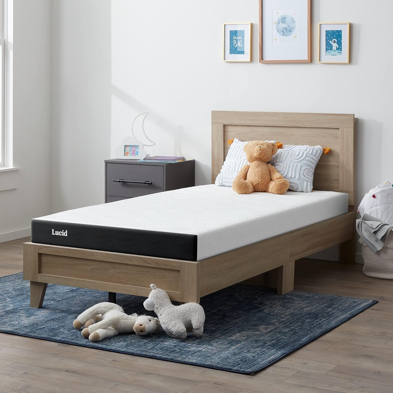 Twin Memory Foam Mattress 5 Inch Firm Gel Bamboo Cooling Bed in Box Sleep