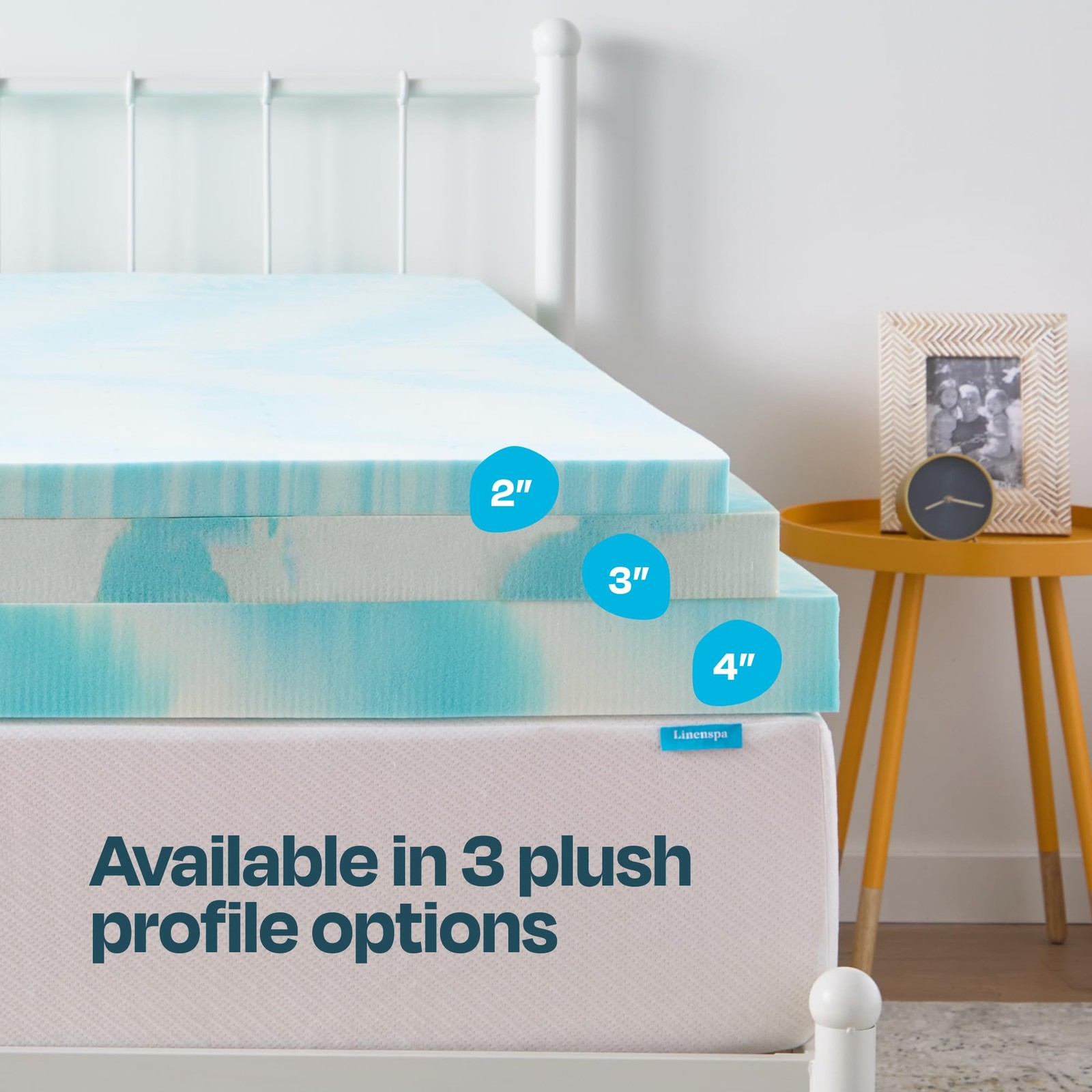 Mattress Topper 3 Inch Swirl Gel Memory Foam California King Linenspa Size Holes