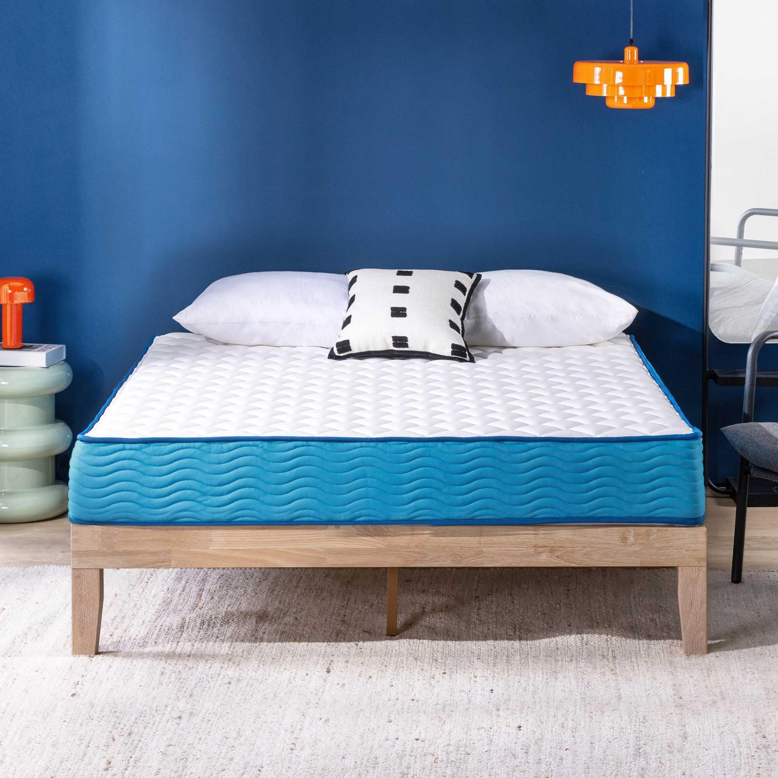 BEST PRICE MATTRESS 10 INCH HYBRID MATTRESS TIGHT TOP SUPPORTIVE FOAM KING WHITE