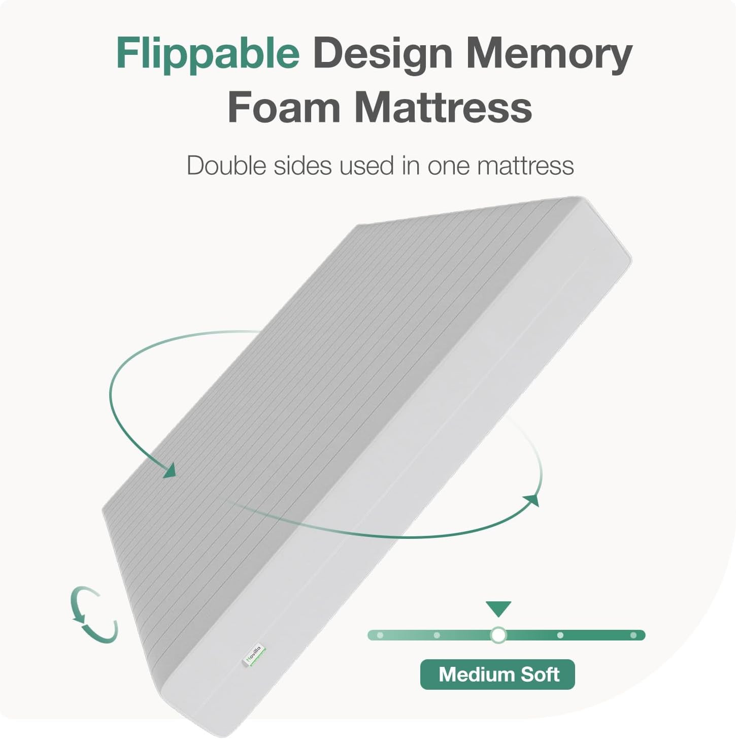 Cozy 12″ King Foam Mattress, Medium Plush, Pressure Relief, Reversible Design