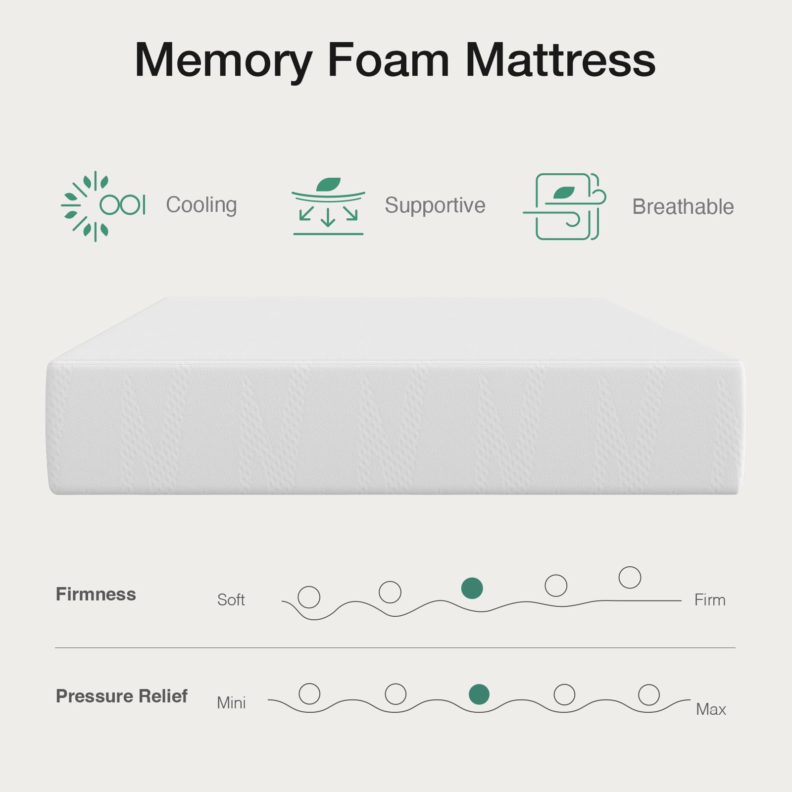 Novilla Twin Mattress, 6 Inch Twin Bed Mattress for Kids, Gel Memory Foam