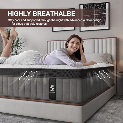 12 Inch Queen Mattress in a Box Hybrid Gel Memory Foam Pocket Spring Soft Plush