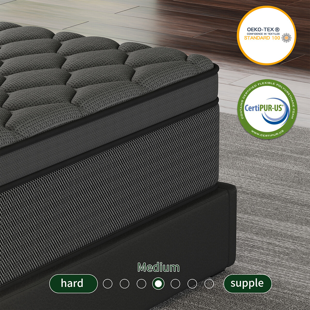 12 Inch Hybrid Mattress Memory Foam InnerSpring Twin Full Queen King In A Box