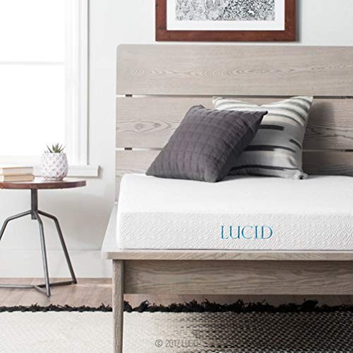 LUCID 5″ GEL MEMORY FOAM DUAL-LAYERED CERTIPURUS RELAXED FIRM MATTRESS TWIN