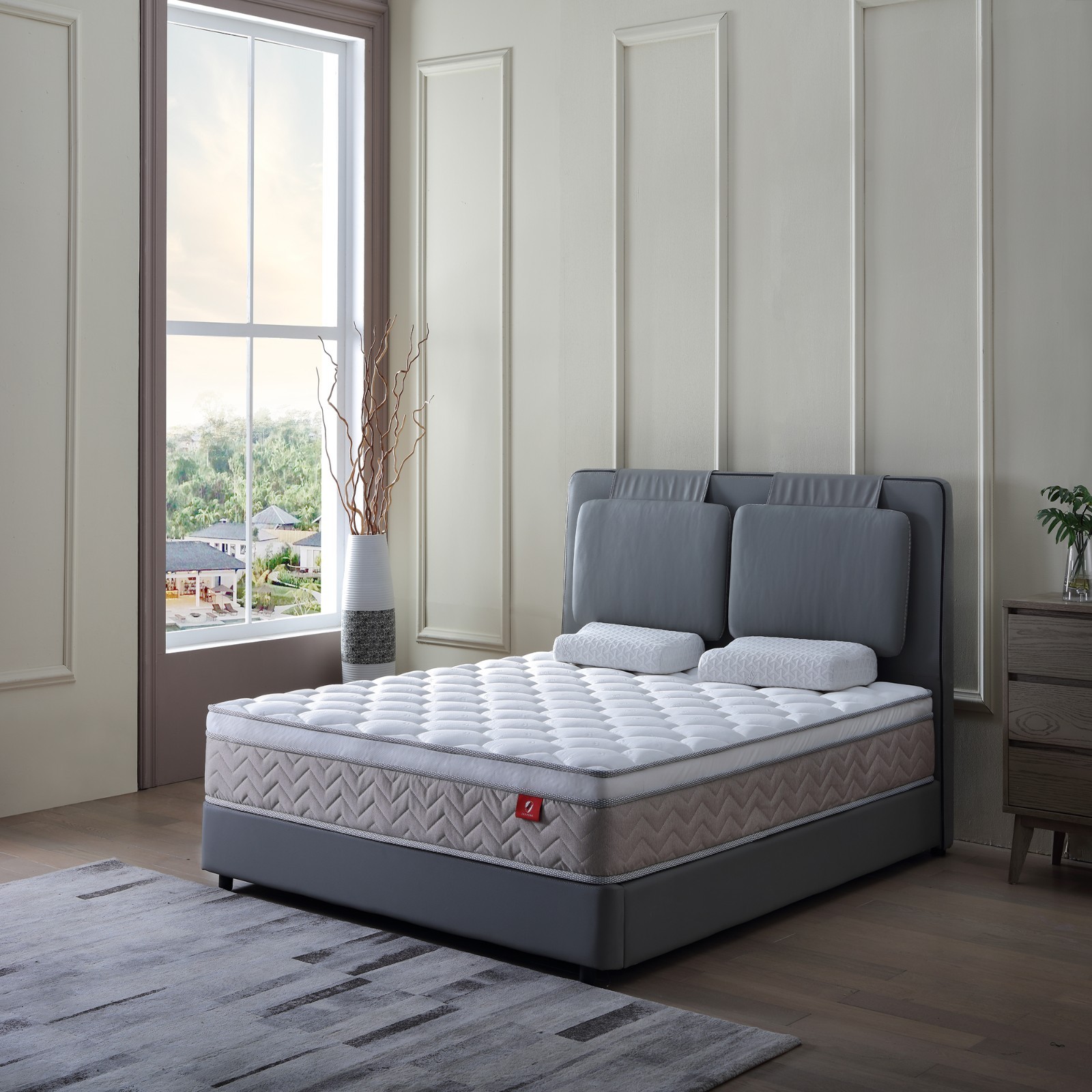 12 inch Hybrid Mattress in a Box,Individual Pocket coil, Medium Firm Memory Foam