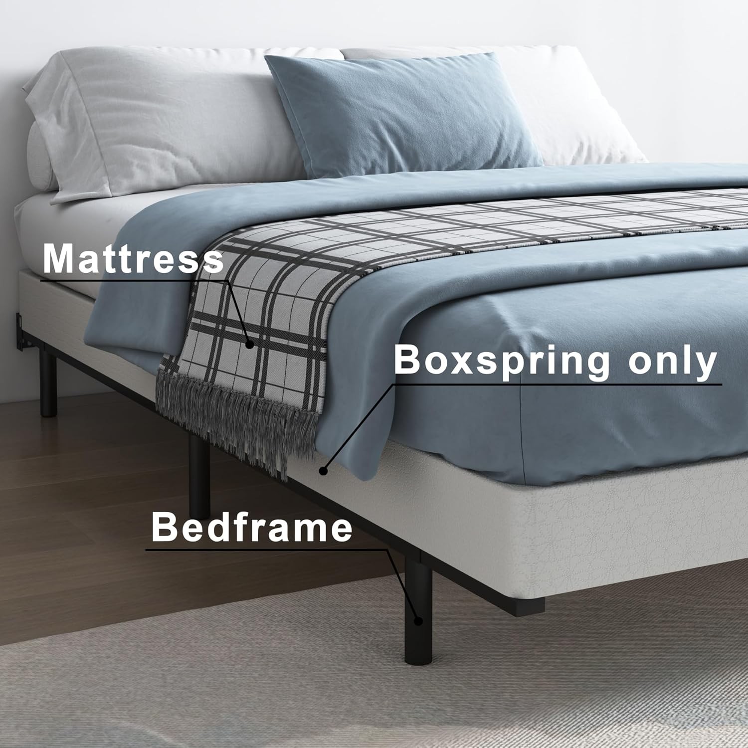 3 Inch Box Spring Full Low Profile Box Spring Full Size Metal Bed Base Heavy