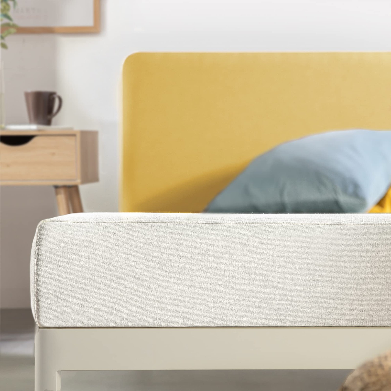 6″ Twin Mattress Bed-In-A-Box, Green Tea Memory Foam, White, Best Price