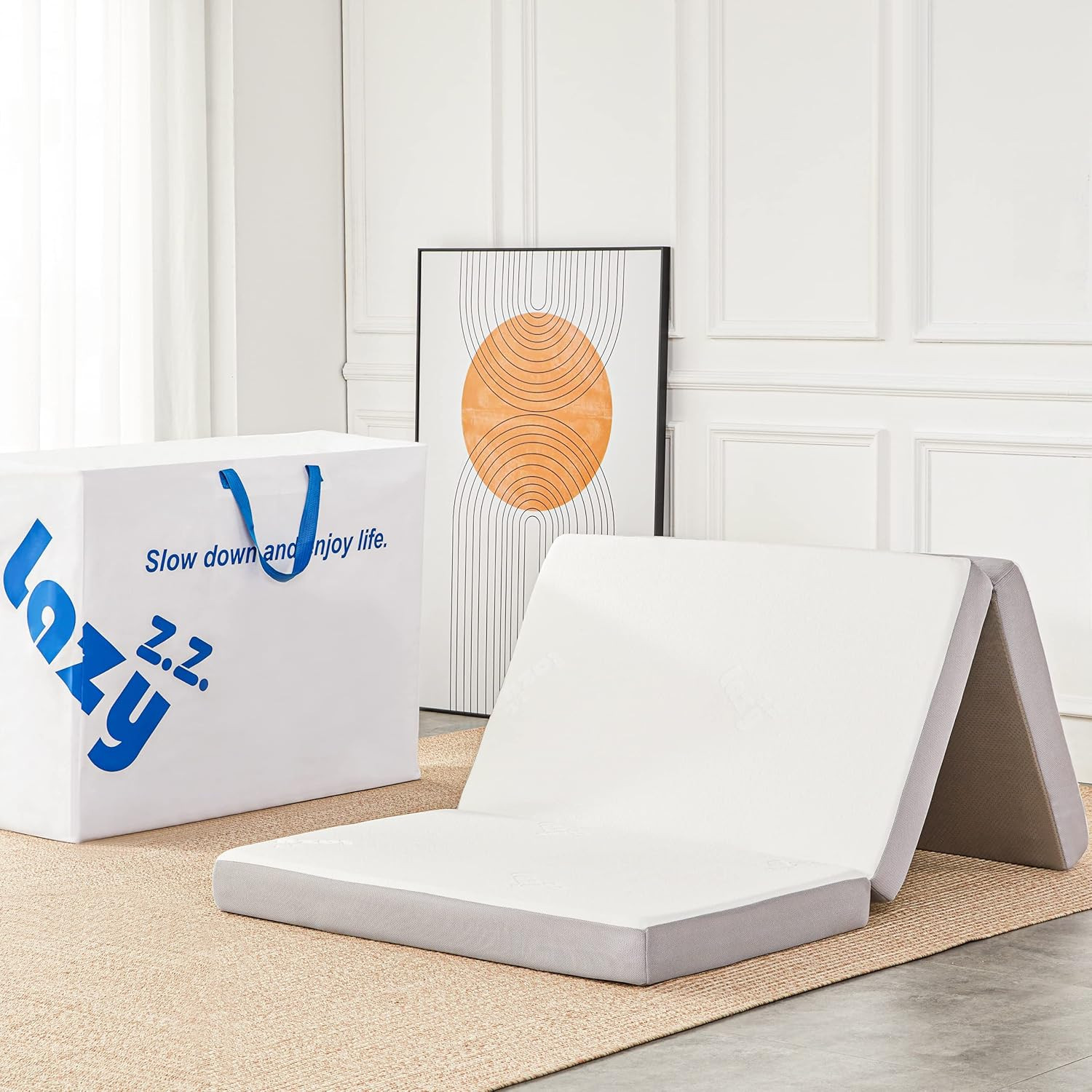 Folding Mattress, 6 Inch Memory Foam Tri-Fold Mattress with Breathable & Washabl