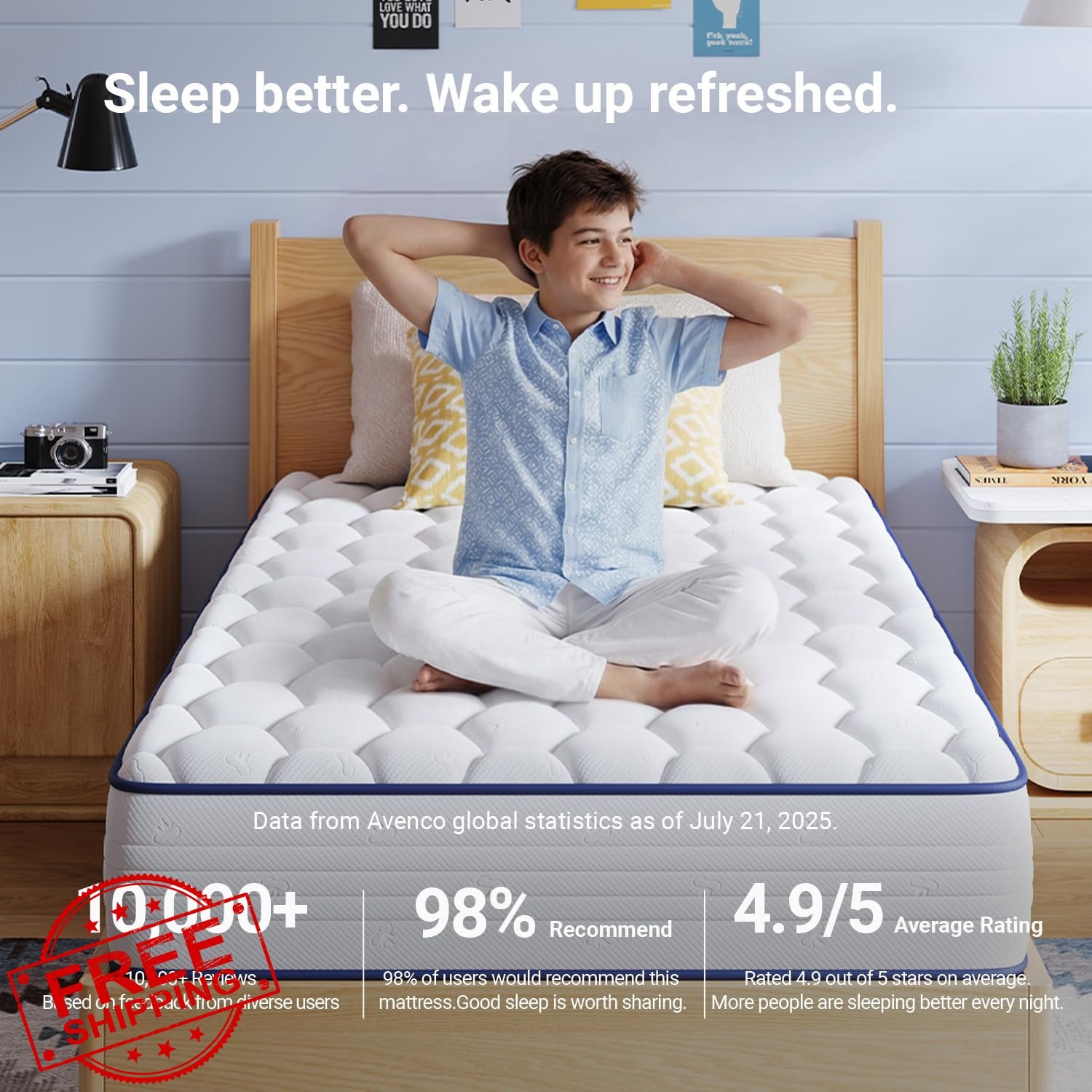 Avenco 8″ Twin Hybrid Mattress Innerspring