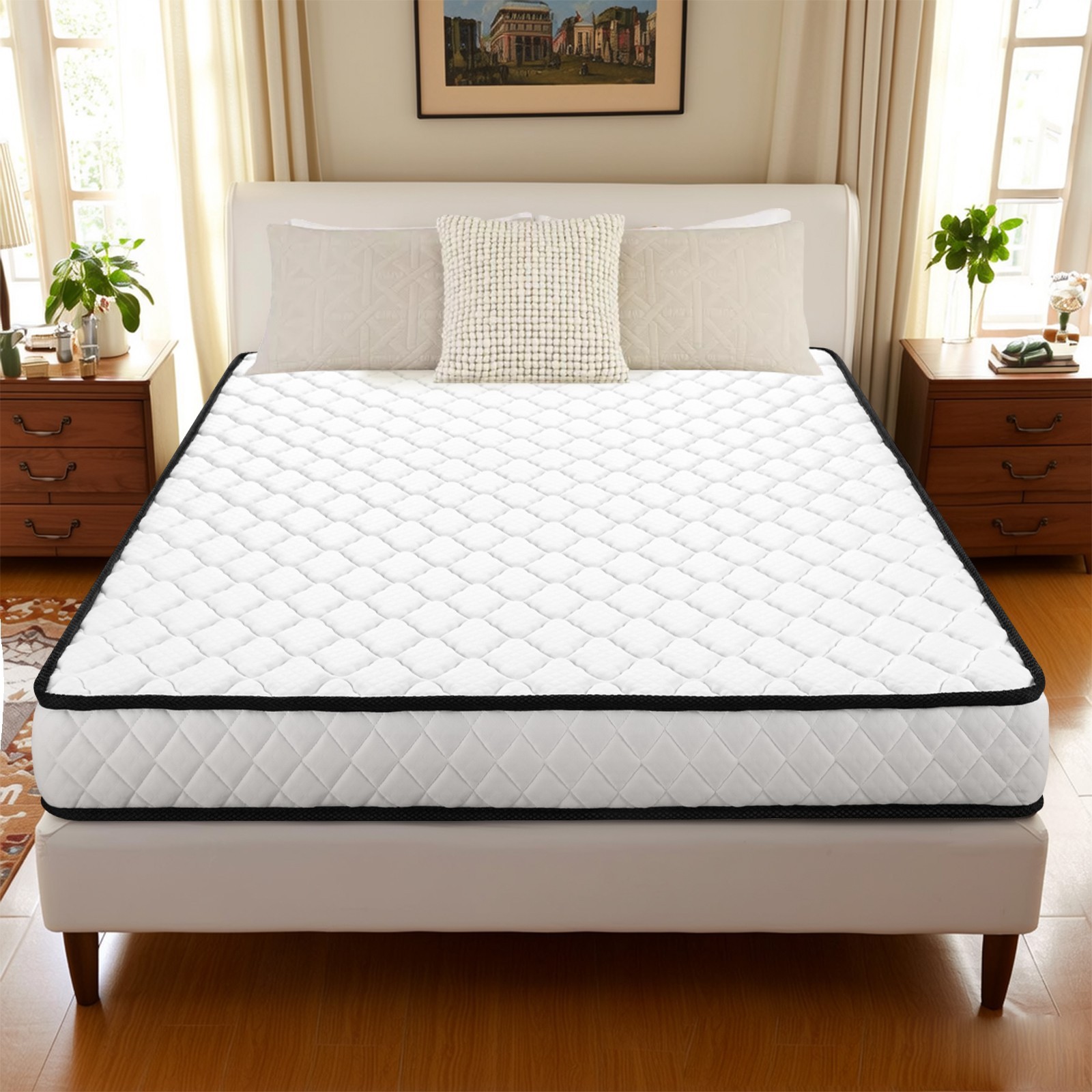 6 Inch Gel Memory Foam Mattresses Medium Firm for Cooling Sleep &Pressure Relief