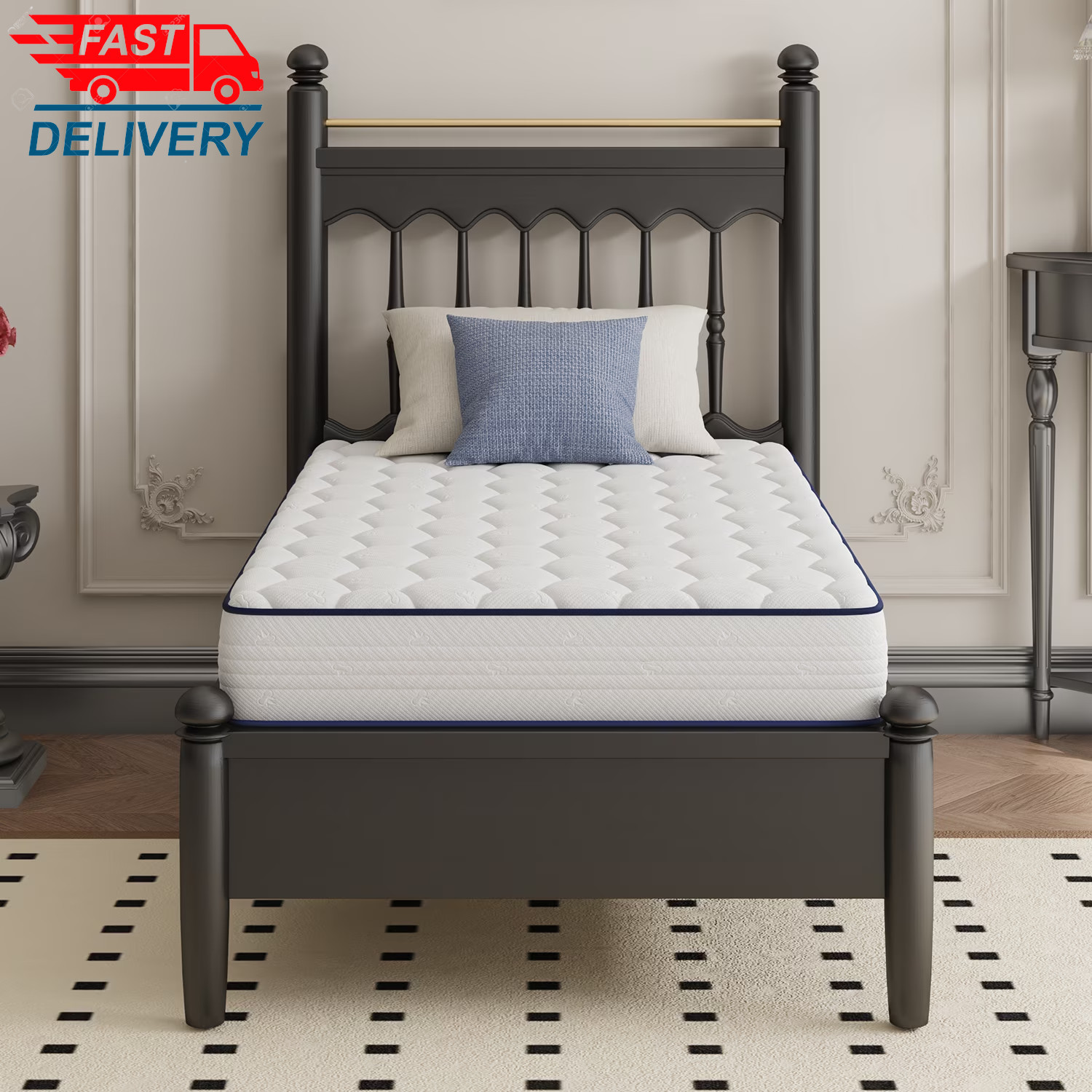 Pearl 6″ Twin Size Medium Adult Supportive Innerspring Mattress 👌 ✅