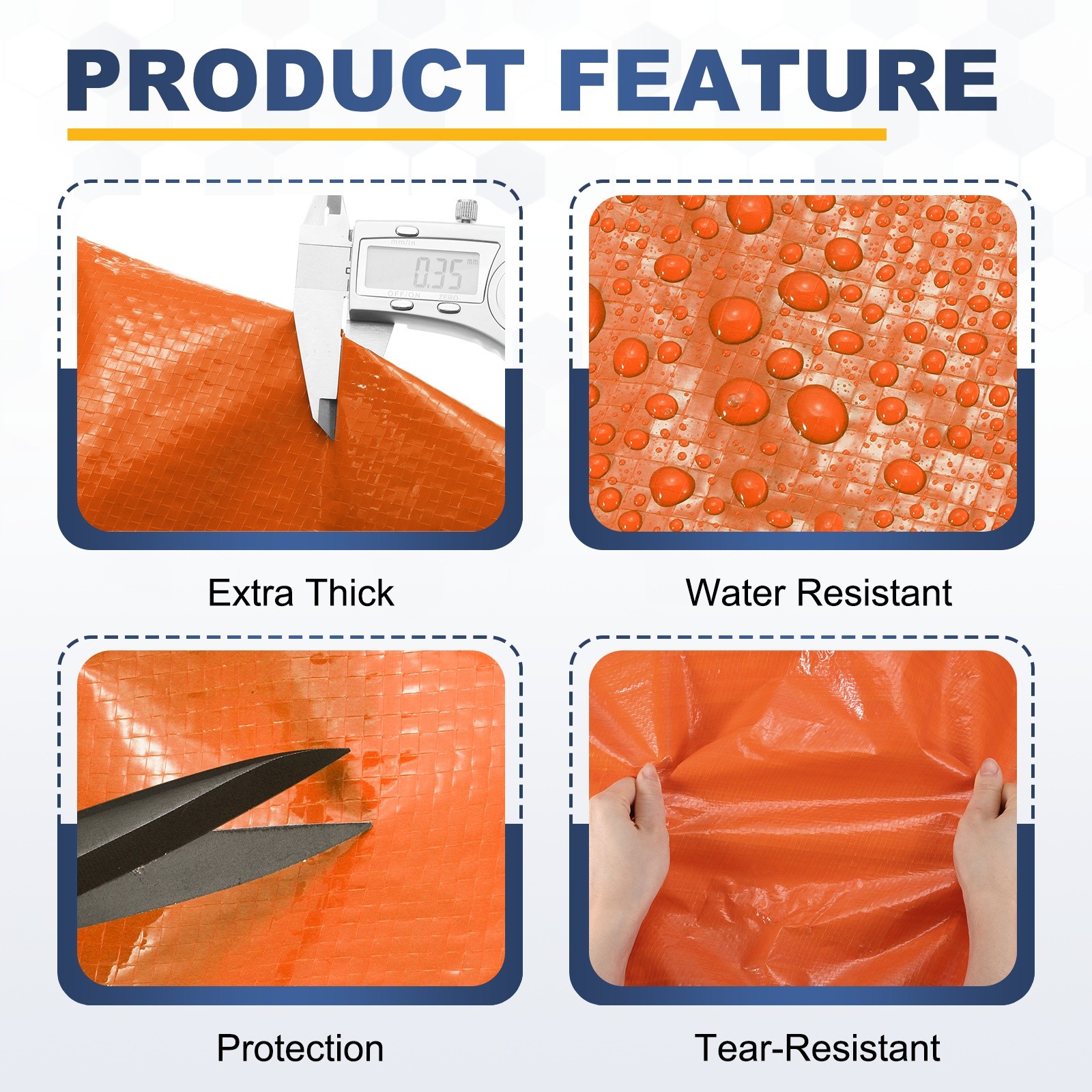 Mattress Bag for Moving and Storage, Full Size Fit 78.7″x59.1″x11.8″, Orange