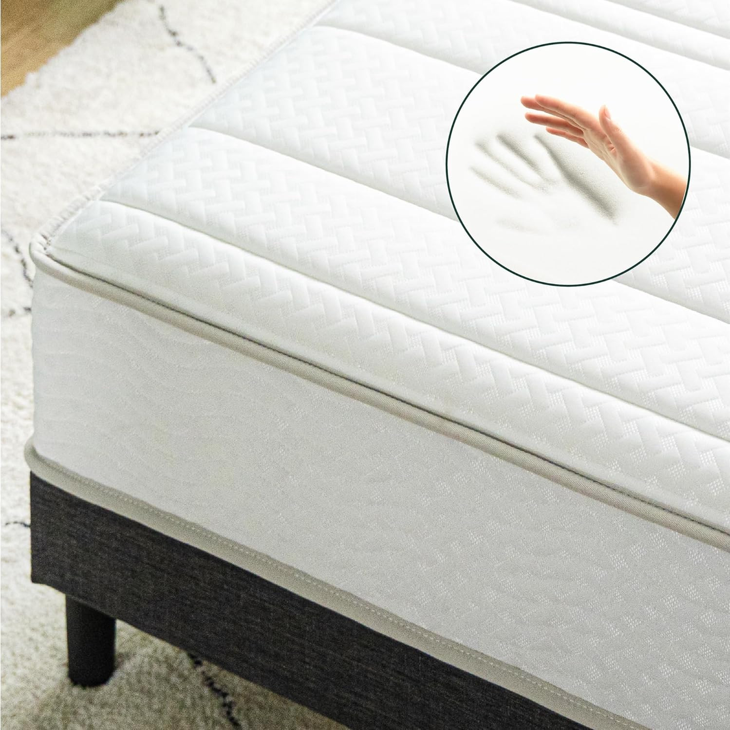 10″ Queen Hybrid Mattress – Medium Firm, Safe & Durable, Fiberglass Free