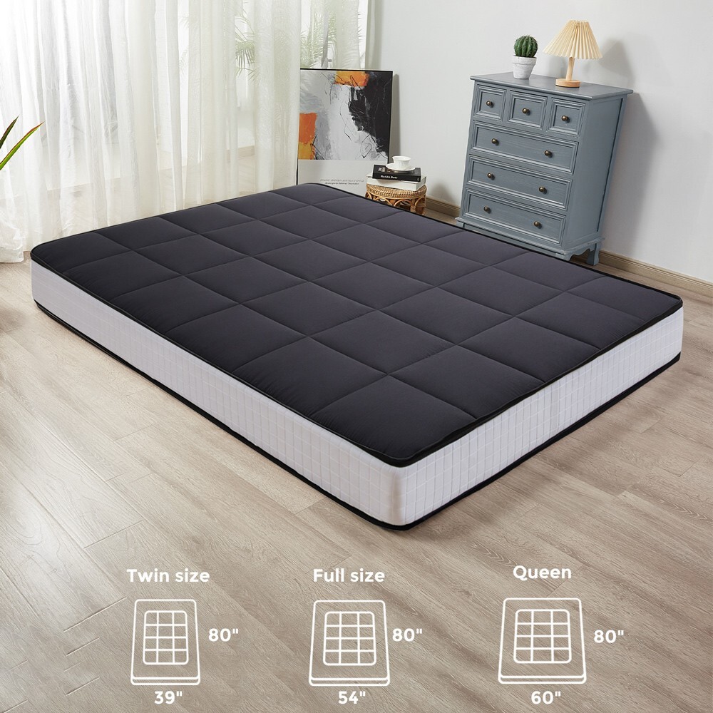 6″ Thick Japanese Foldable Futon Mattress Topper Floor Mattress Pad Guest Bed