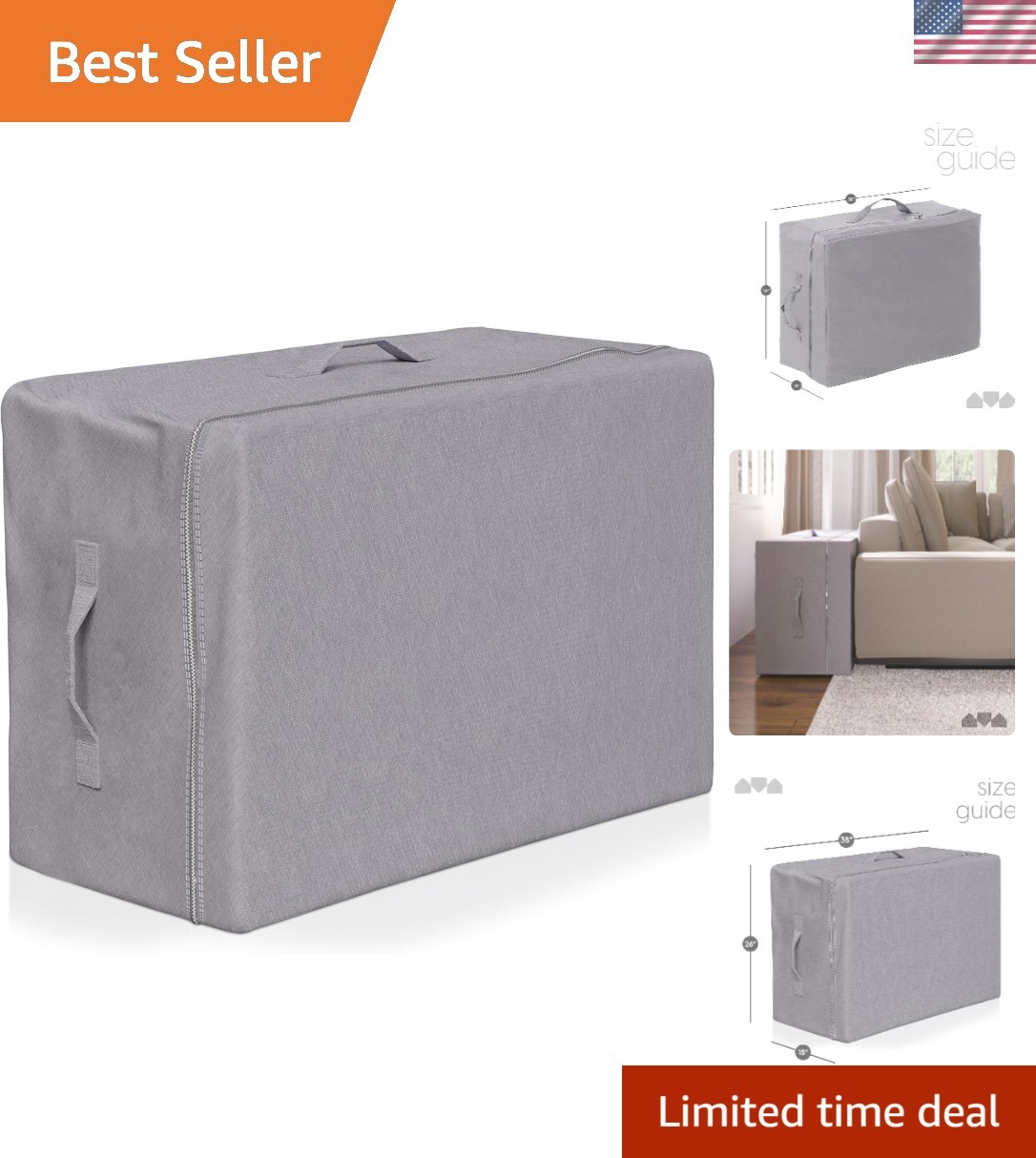 Convenient Carry Handle Case for 6-Inch Twin XL Mattress – Lightweight Design