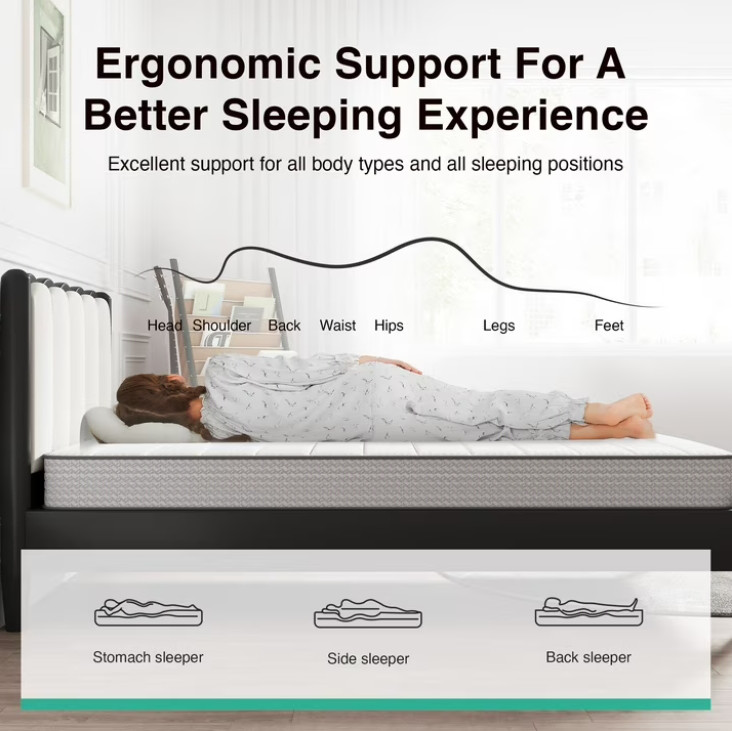 Avenco CozyNest 6″ Twin-XL Size Medium Supportive Innerspring Mattress