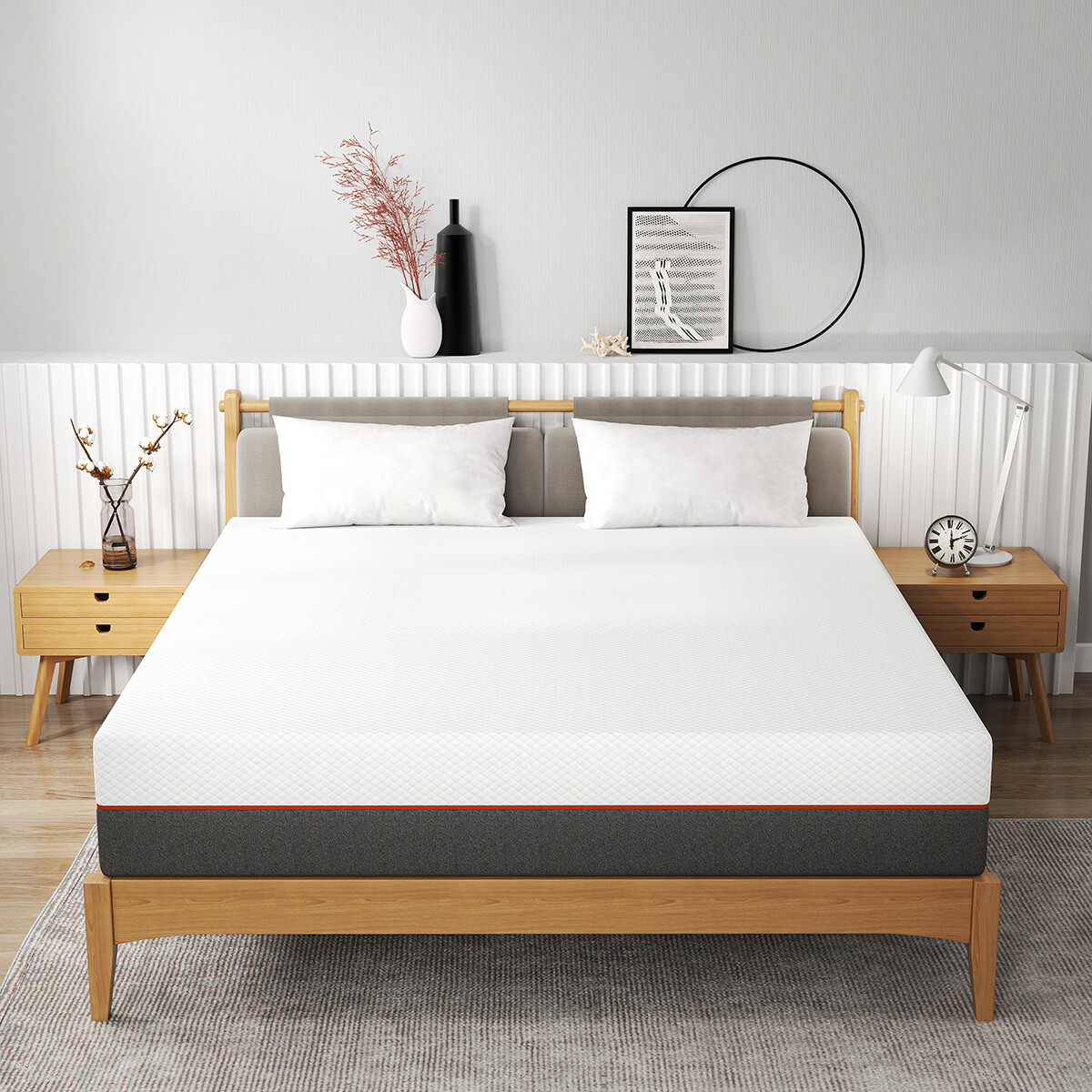 10″ Gel Memory Foam Mattress In A Box Twin Full Queen King Reversible Mattresses
