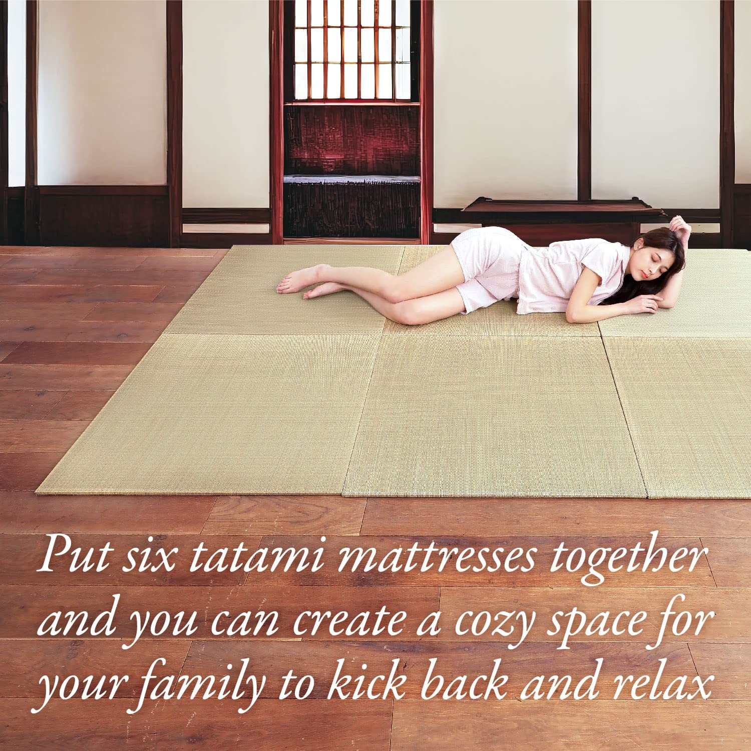 Tatami Mat Set – Finely Woven Igusa Grass, Japanese futon Mattress, Floor Mat…