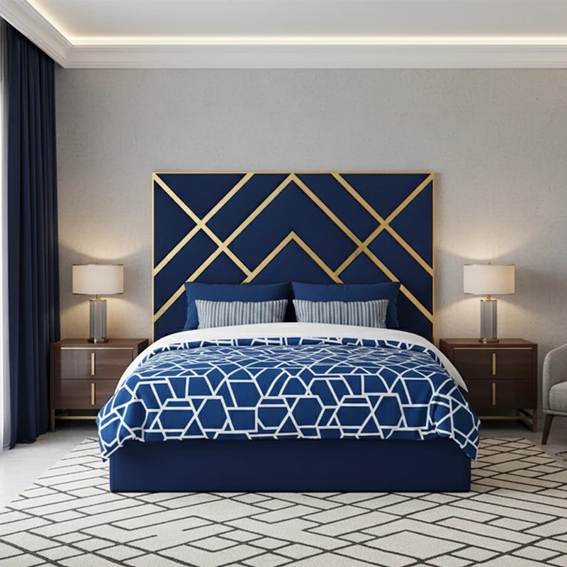 Gold Dream Beds and Mattress Luxury Plush Velvet Upholstered