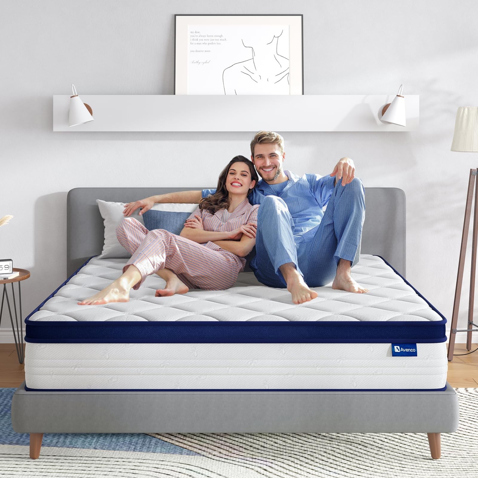 Full Size Mattress, 12 Inch Full Mattresses in a , Hybrid Spring with Comfort…