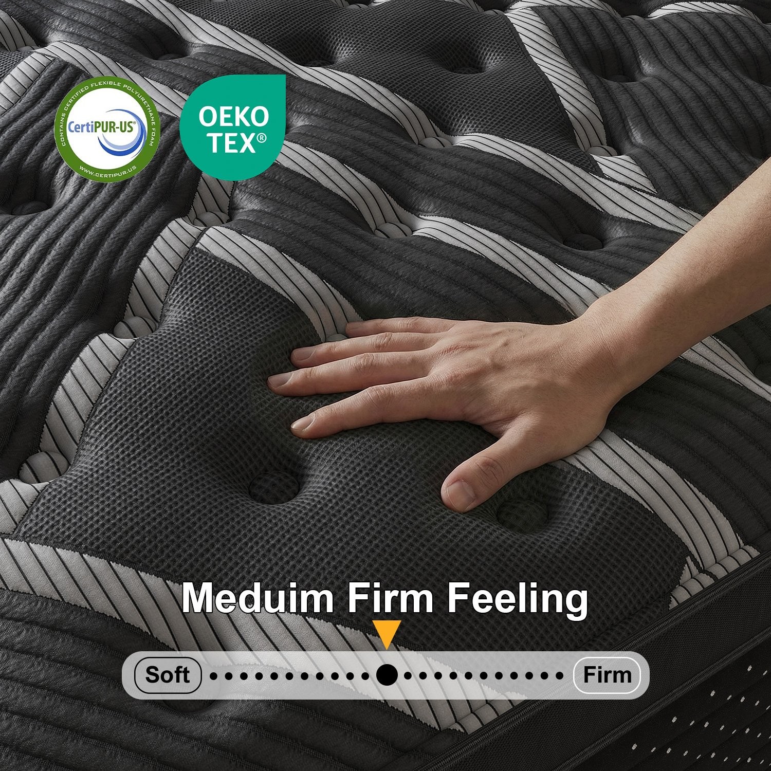 14″Twin Full Queen King Size Gel Memory Foam Hybrid Spring Mattress In A Box