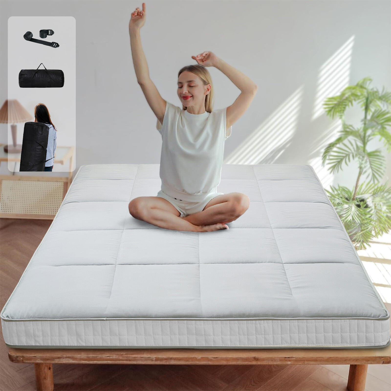 NAIZEA Japanese Floor Mattress Folding Mattress 80inchTatami Mat Futon Mattress