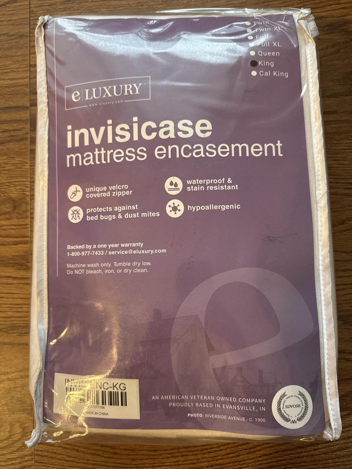 eLuxury Invisicase Mattress Encasement – King Size – New