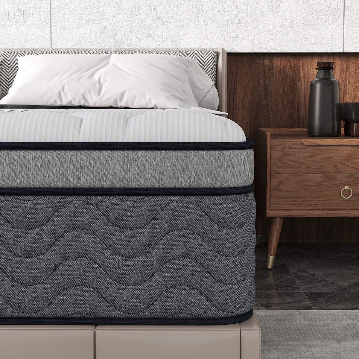 12″ Gel Memory Foam Hybrid Spring Mattress Full Queen King In A Box Dual Firm