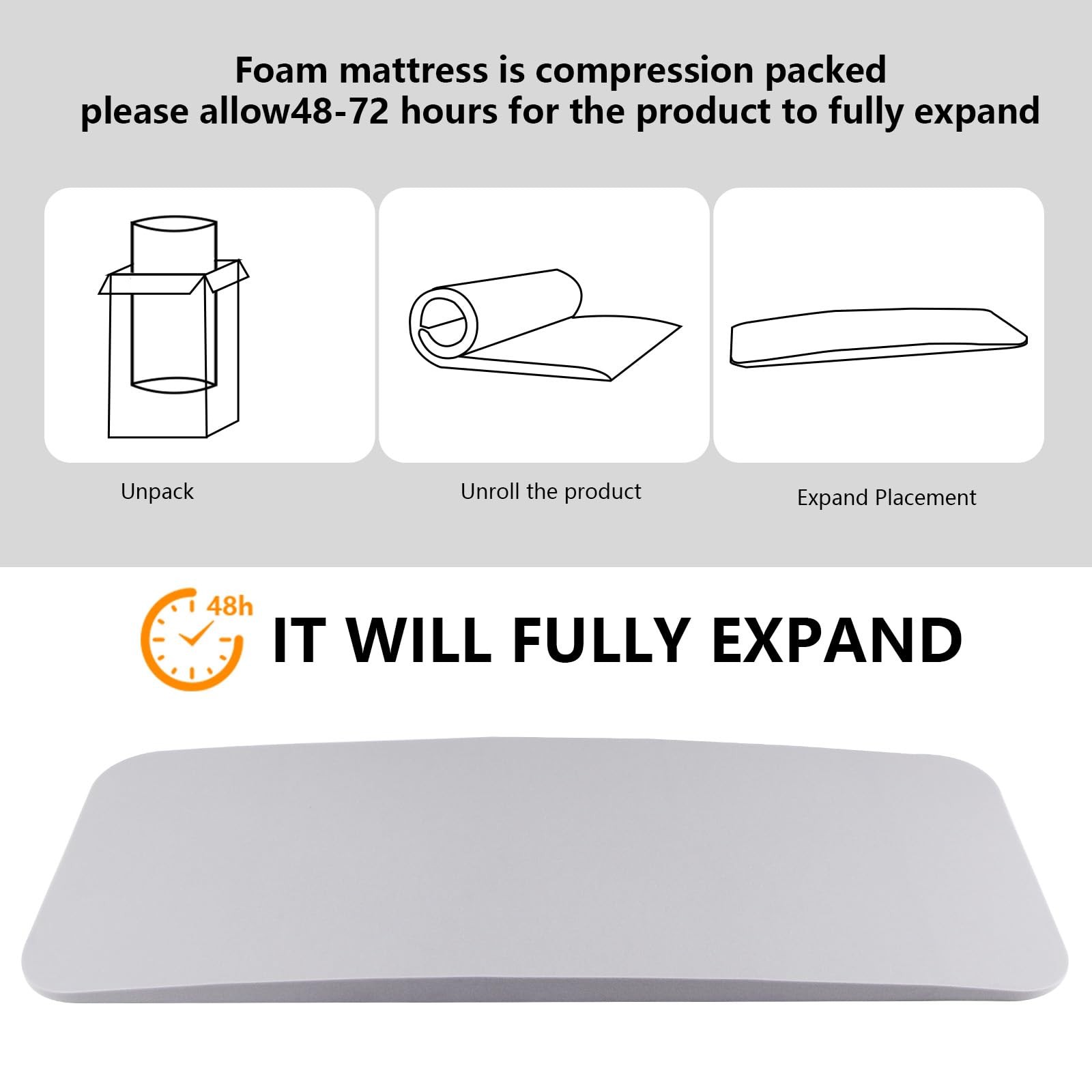 60″ L Sagging Mattress Support Dip Fixer High Density Under Mattress Support …