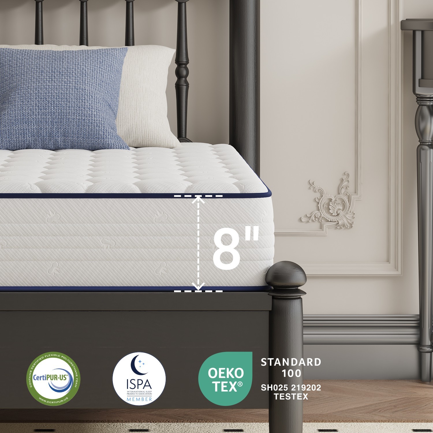 Avenco Pearl 8″ Twin XL Size Medium Adult Supportive Innerspring Mattress