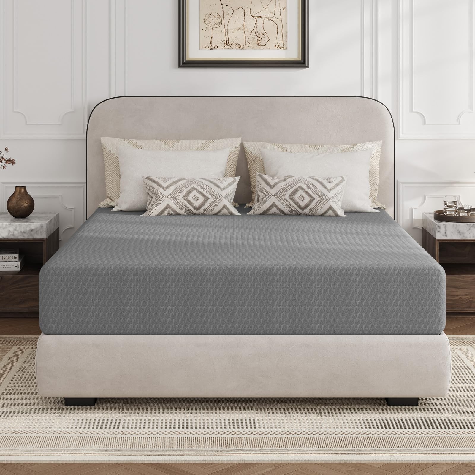 10 Inch Queen Size Gel Memory Foam Mattress With Thermally Balanced Core