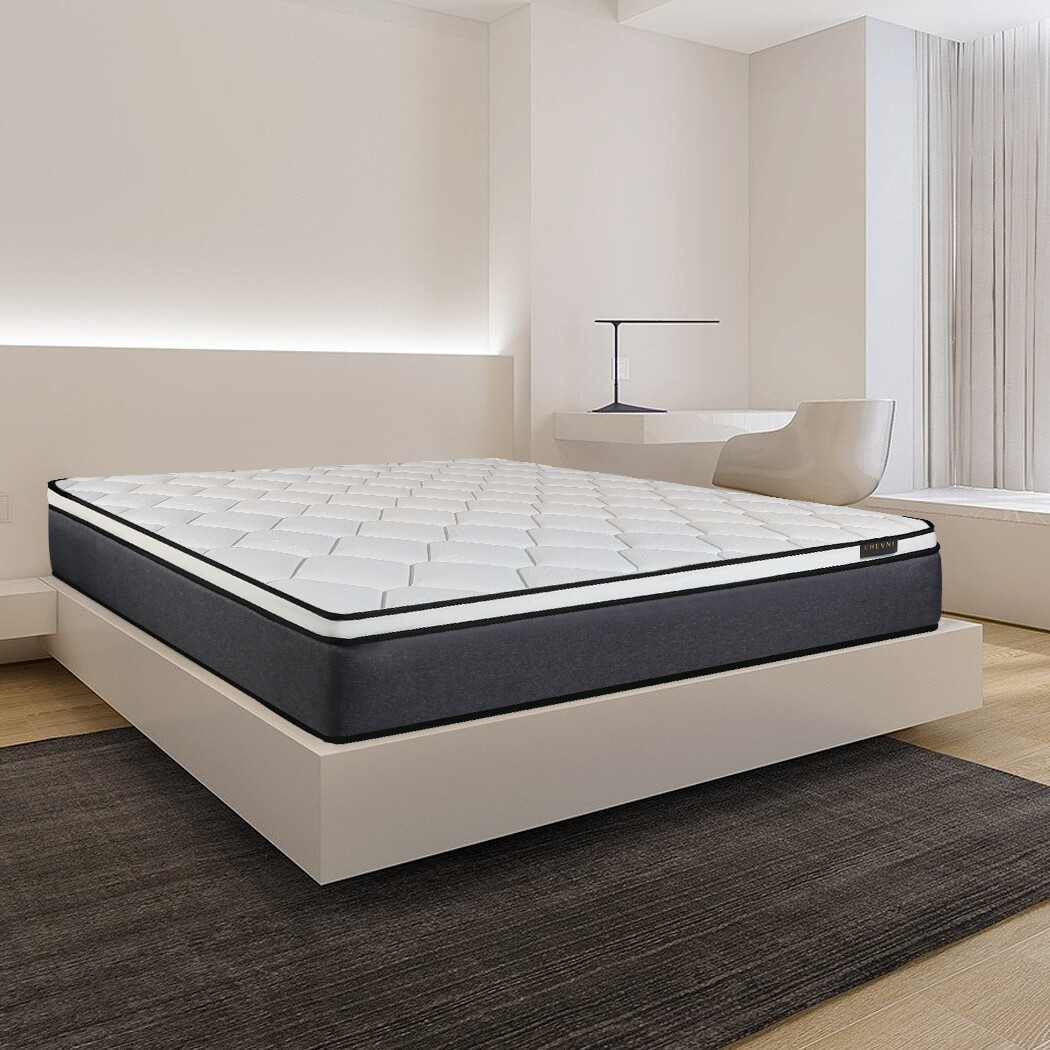 12″/14″ Twin Full Queen King Size Mattress Hybrid Spring Foam White Bed in a Box