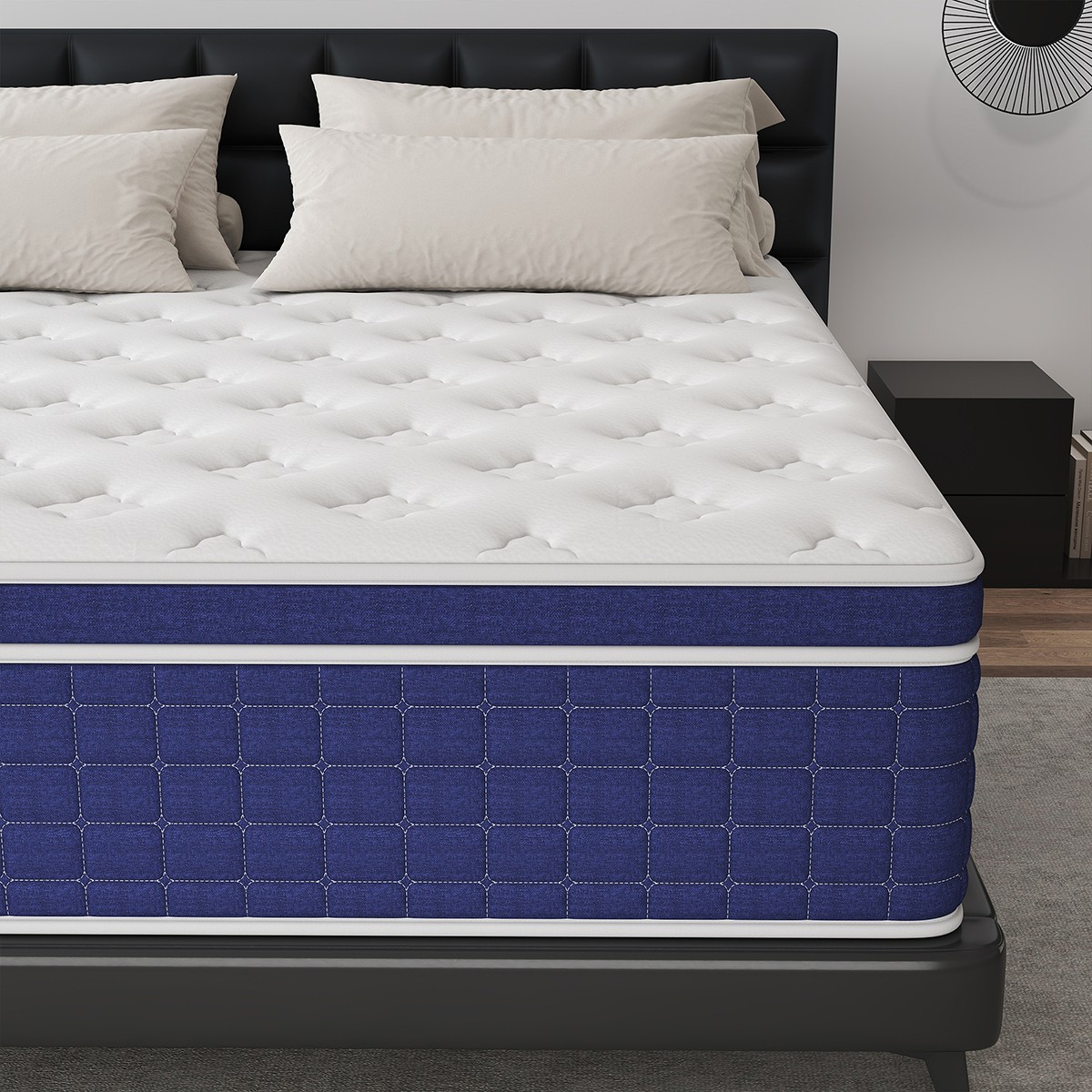12″ Full Size Mattress Gel Memory Foam Pocket Spring Pressure Relief Medium Firm