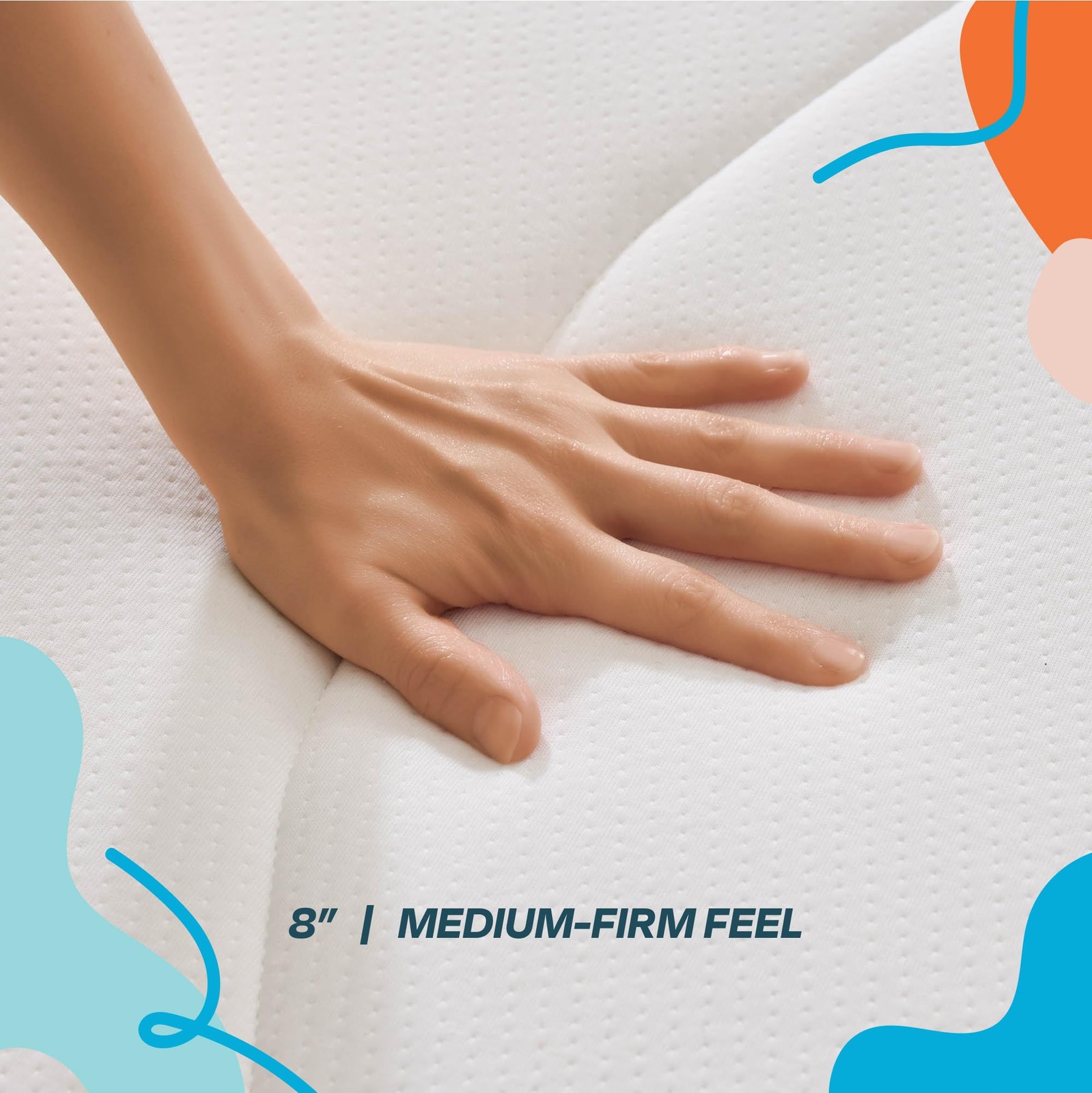 Linenspa 8 Inch Memory Foam Hybrid Mattress Twin Medium Firm