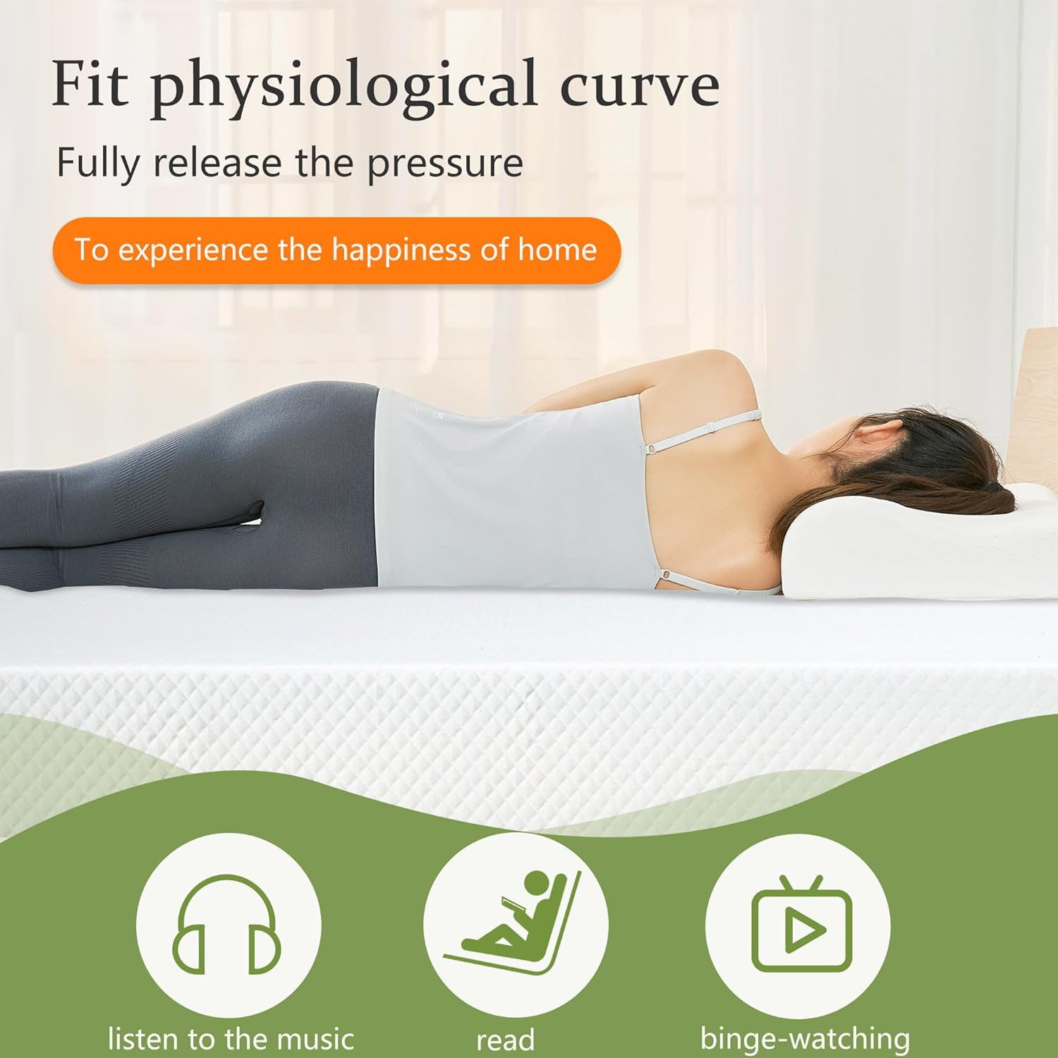 12 Inch Gel Memory Foam Mattress for Cool Sleep & Pressure Relief, Medium Firm S