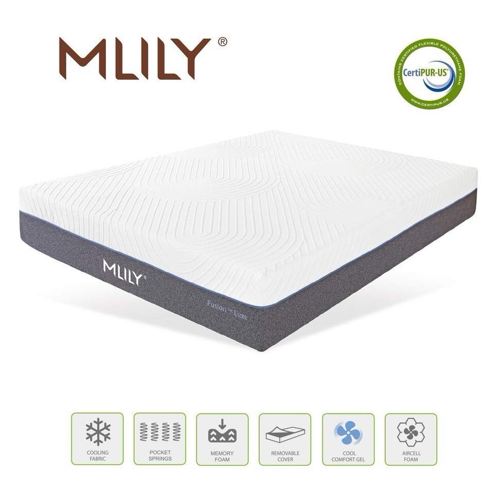 New California King – Mlily Fusion Lux – hybrid mattress