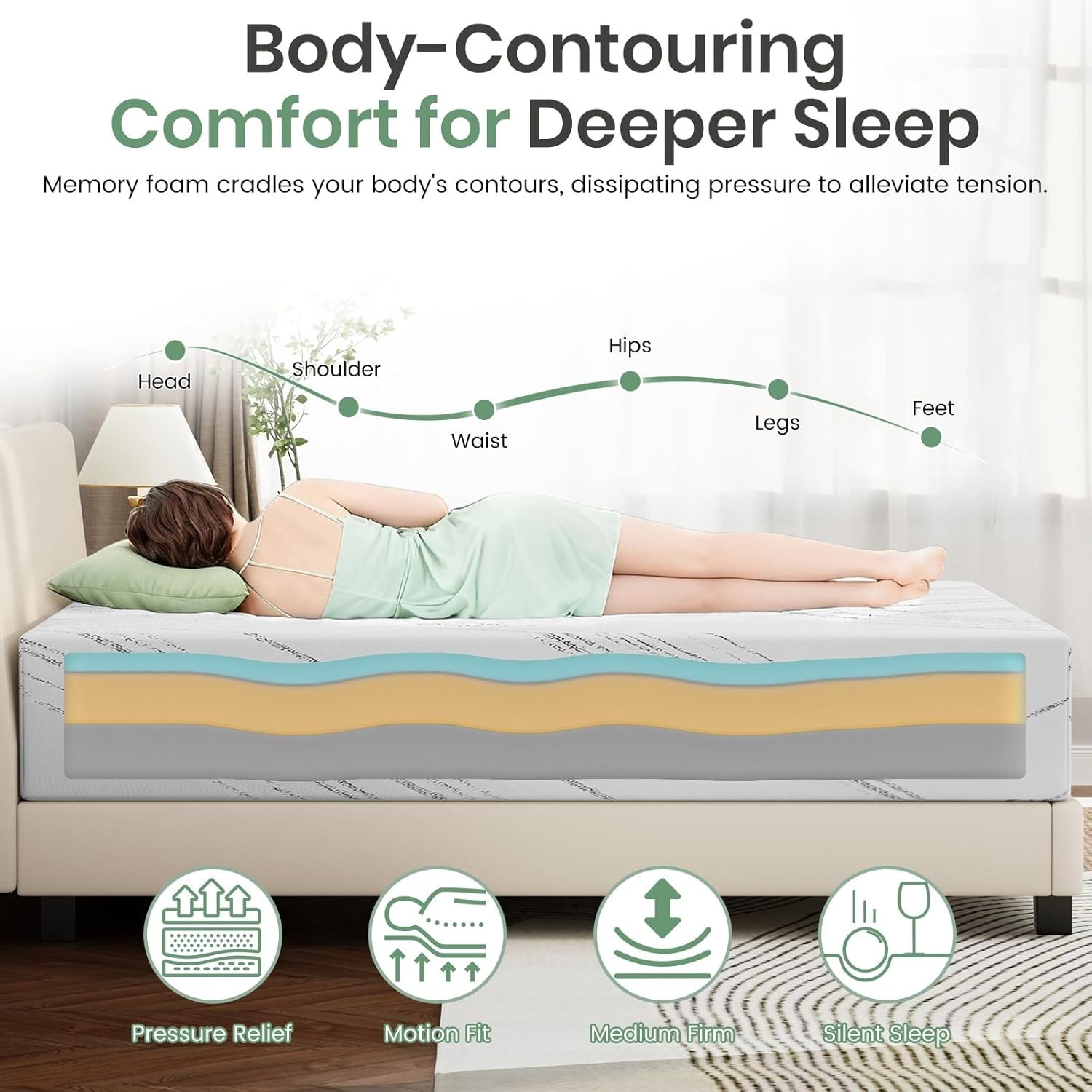 6″ 8″ 10″ 12″ 14″Twin Full Queen Kign Gel Memory Foam Mattress,Mattress in a Box