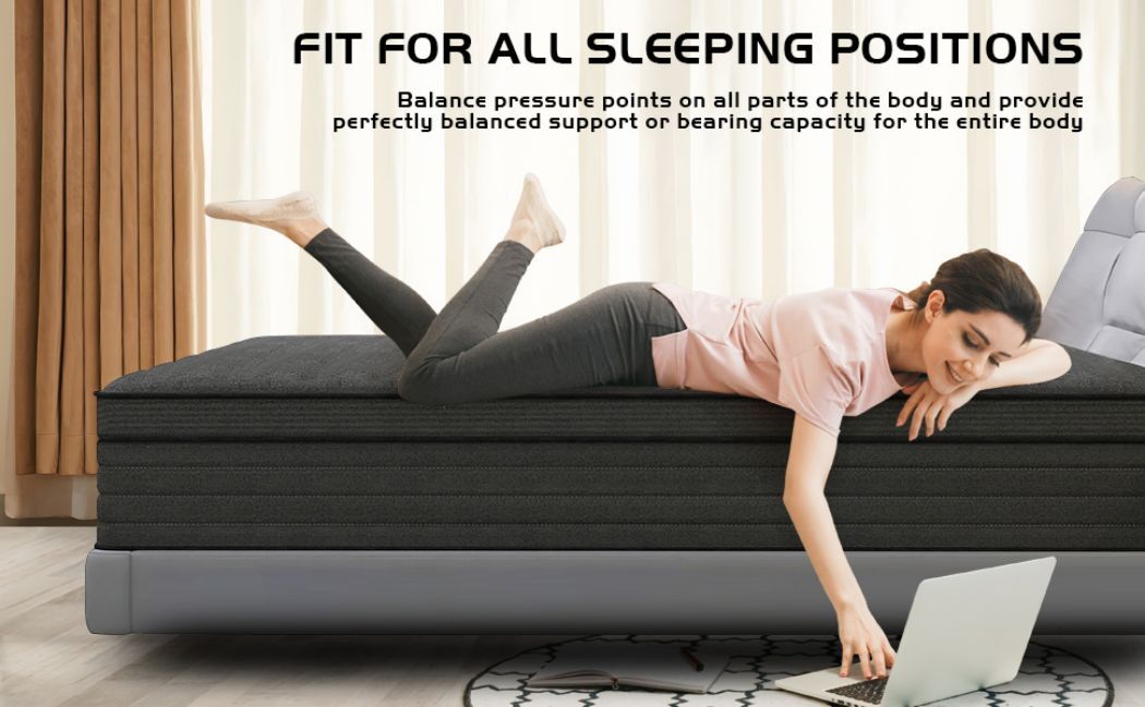 12″14″ Mattress in A Box Twin Full Queen King Size Hybrid Foam InnerSpring Black