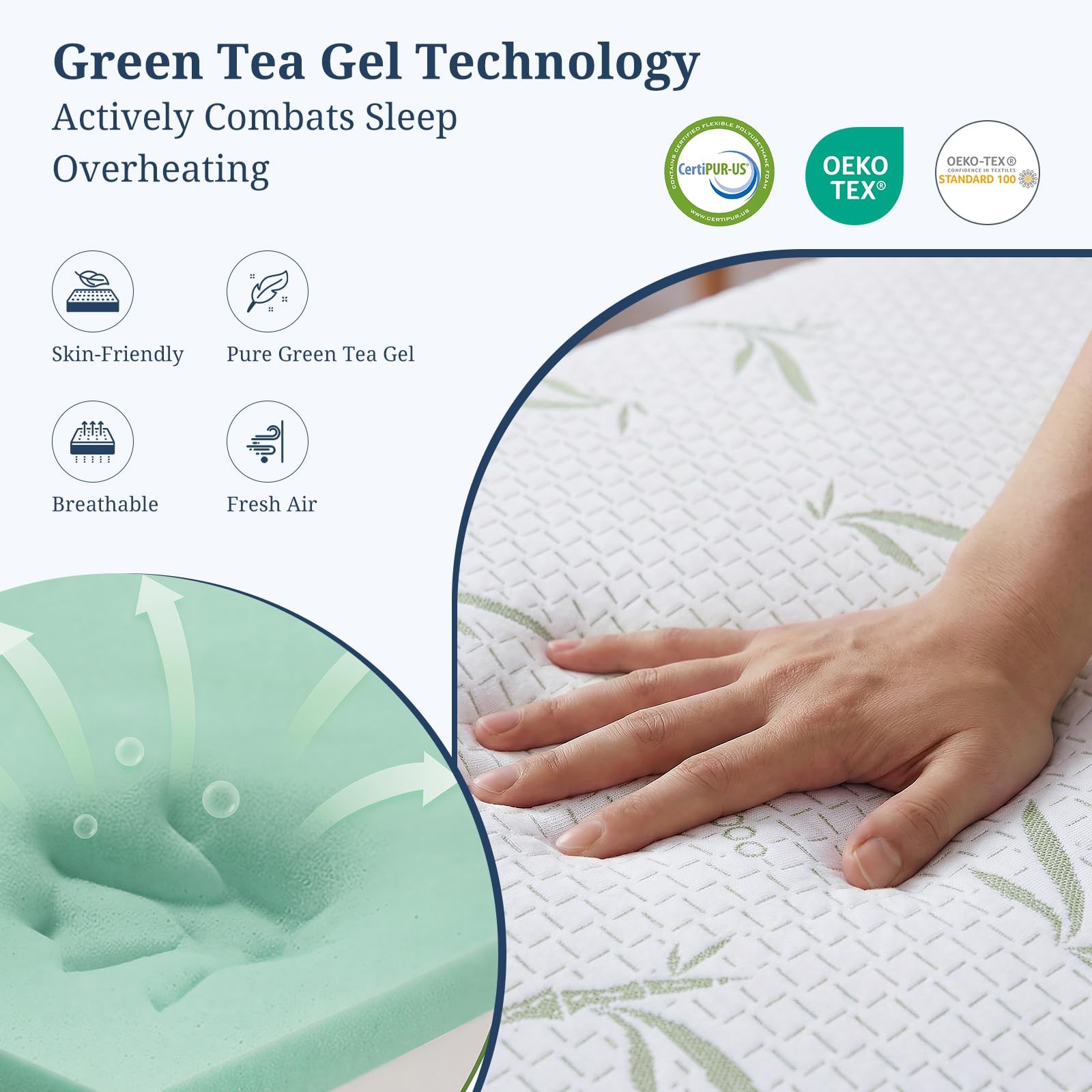 5 Inch Twin XL Mattress, Gel Infused Memory Foam Mattress – Medium Firm, Pres…