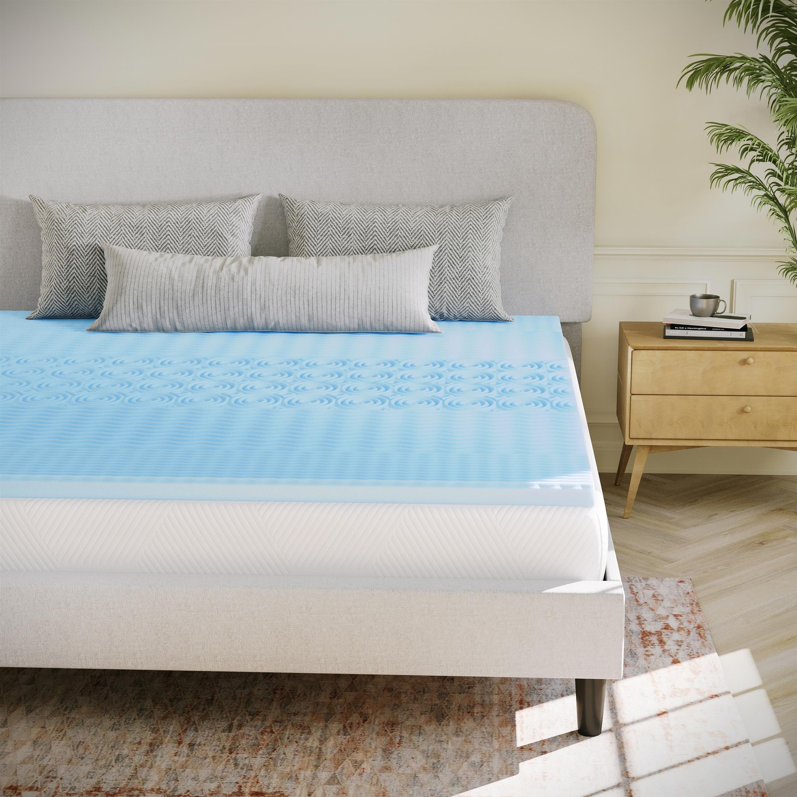 2 Inch Cooling Gel Infused 5-Zone Memory Foam Mattress Topper – Twin XL