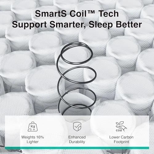 8″ Twin Hybrid Mattress in a Box – Gel Memory Foam, Pocketed Springs, Back Pain
