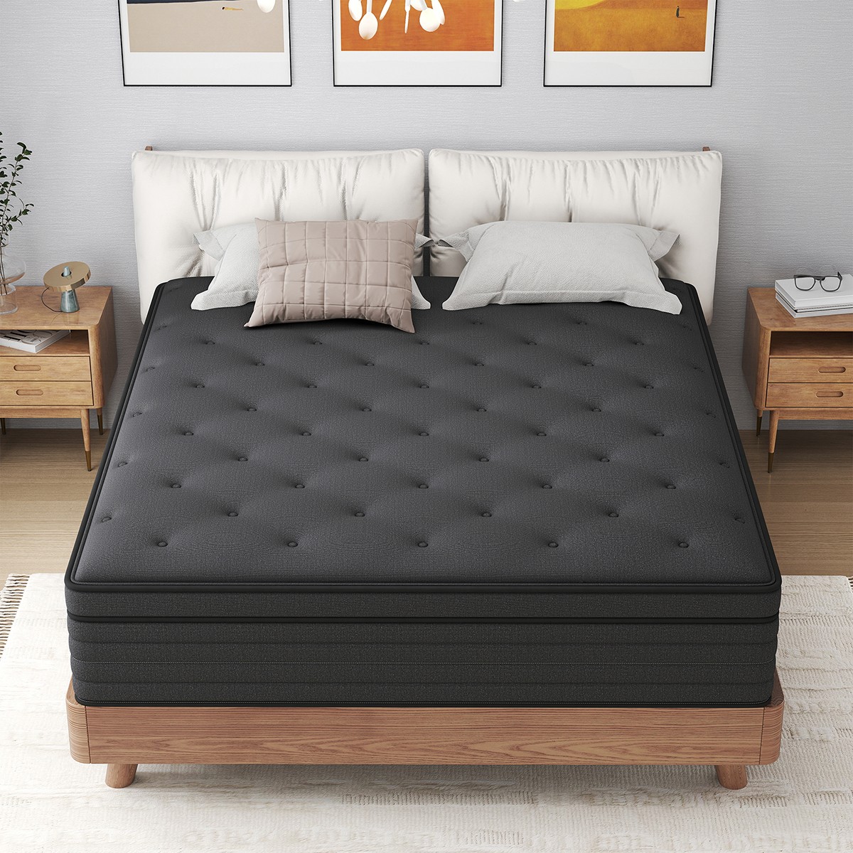 8″/12″/14″ Twin Full Queen King Mattress Gel Memory Foam Hybrid Spring In a Box
