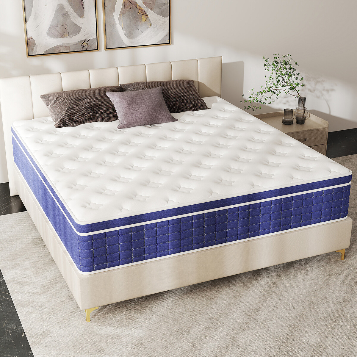 12/14 Inch Twin Full Queen King Mattress Gel Memory Foam Hybrid Bed In a Box