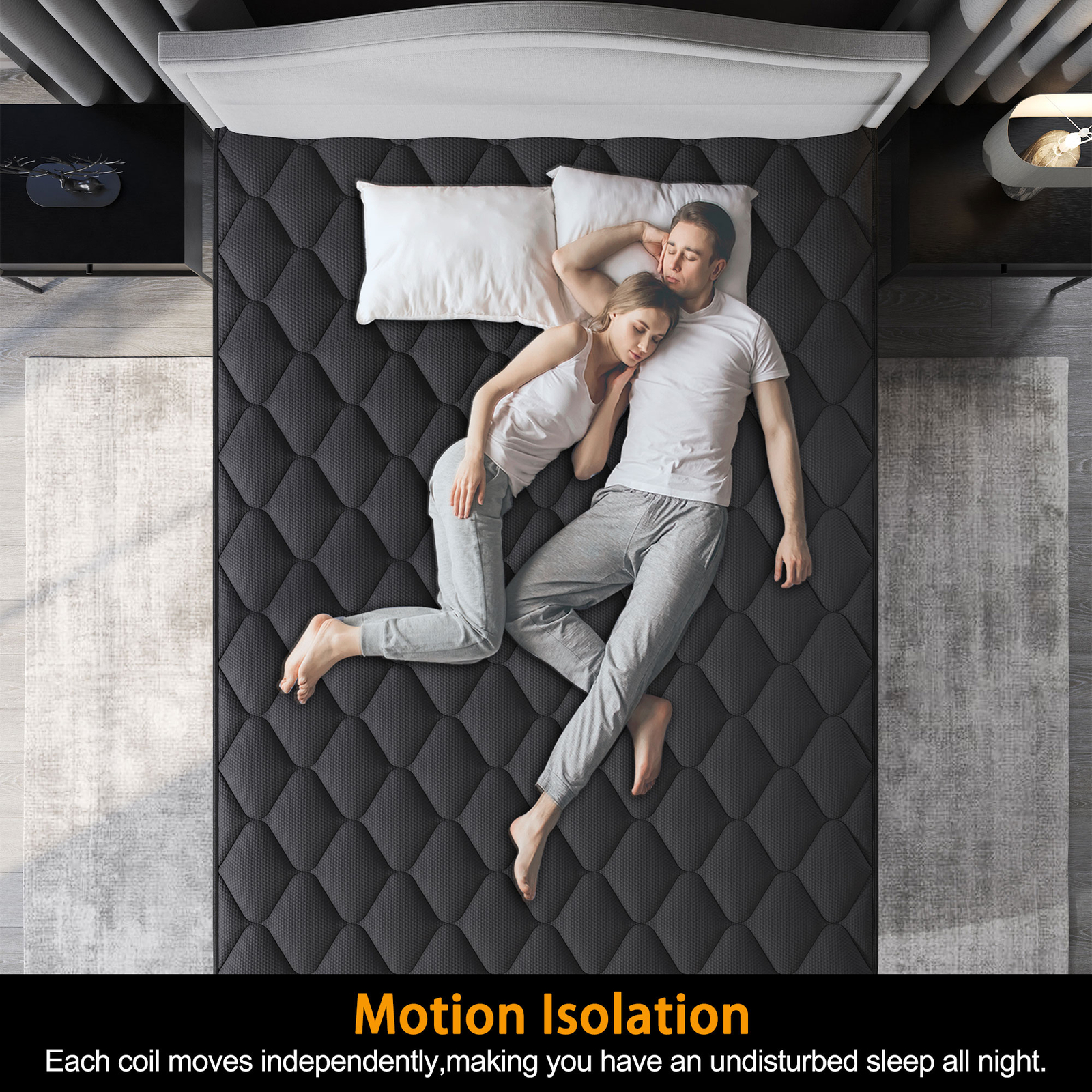 14″ Twin Full Queen King Size Mattress in a Box Hybrid Spring Gel Memory Foam