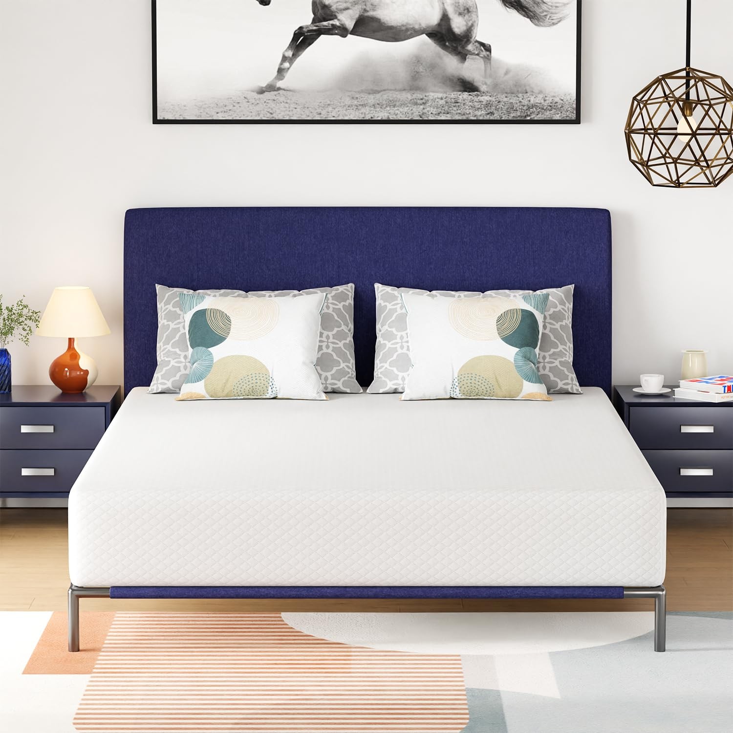 10 Inch Queen Memory Foam Mattress Fiberglass /CertiPUR-Certified/Bed-in-a-/C…