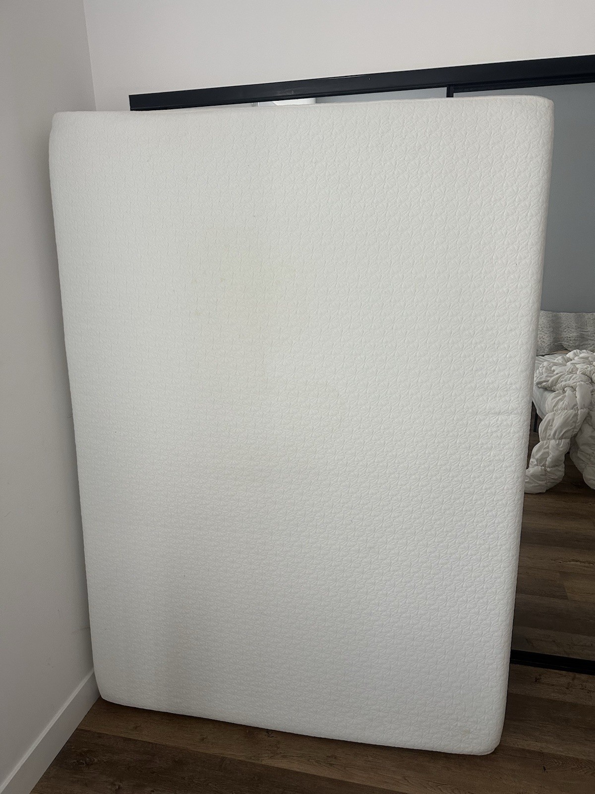 Twin Memory Foam Mattress Medium Firm White Solid Fabric Cover